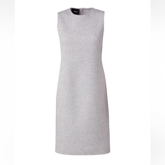 🌸 NWT Christian DIOR Cashmere & Lamb Wool Sheath Dress Grey Cream size 12 - Picture 2 of 11